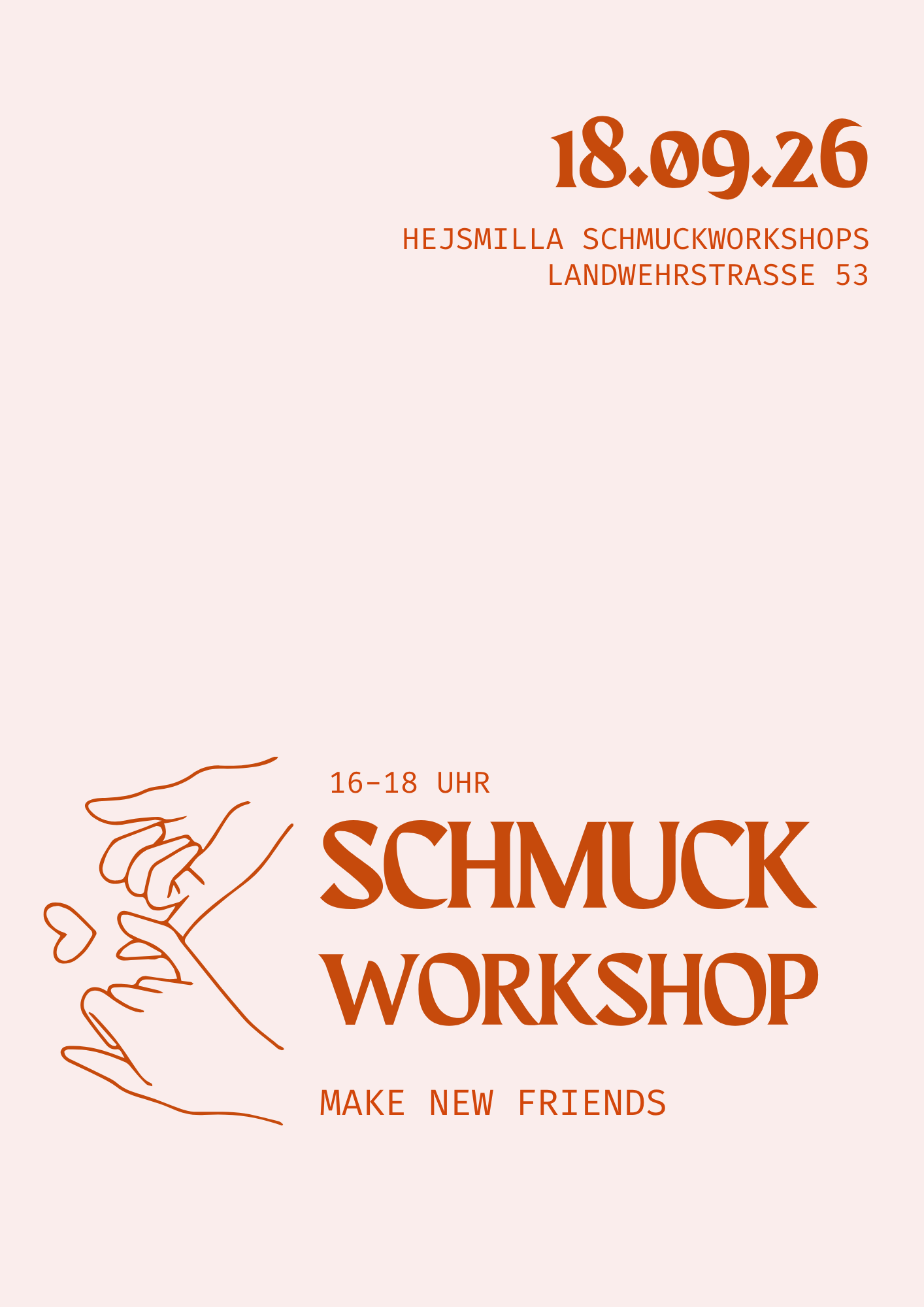 Make new friends Workshop 18.09.26 17 Uhr